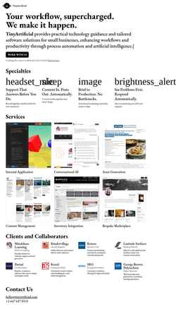 Screenshot tinyartificial.com