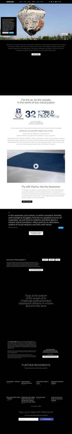 Screenshot aerocene.org