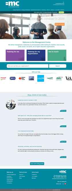 Captura de pantalla www.managementcentre.co.uk