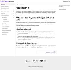 Screenshot developer.paysend.com