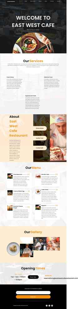 Captura de pantalla eastwestcaferestaurant.com