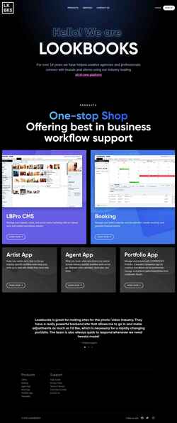Screenshot lookbooks.com
