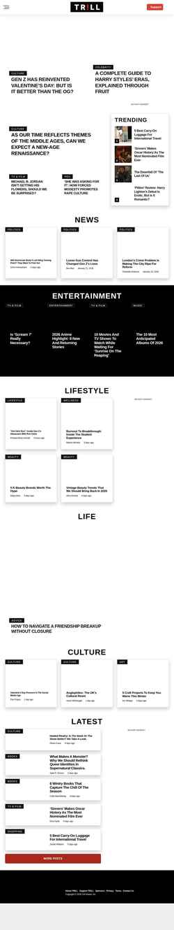 Képernyőkép www.trillmag.com