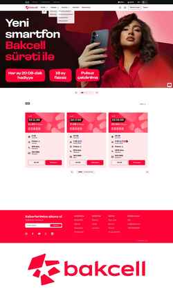 Снимак екрана bakcell.com