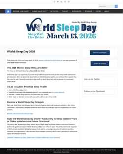 Снимак екрана worldsleepday.org