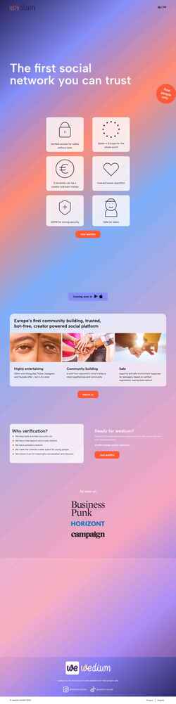 Screenshot wedium.social
