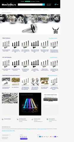 Снимак екрана monsterbolts.com