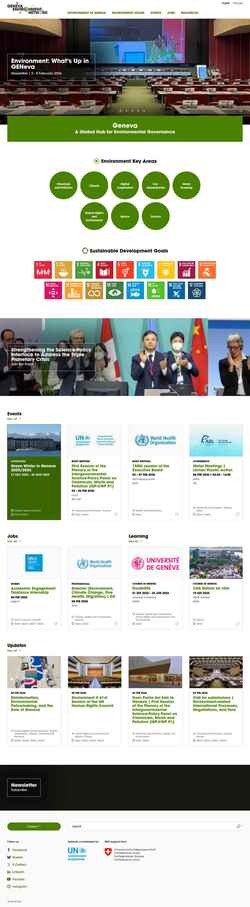 Screenshot www.genevaenvironmentnetwork.org