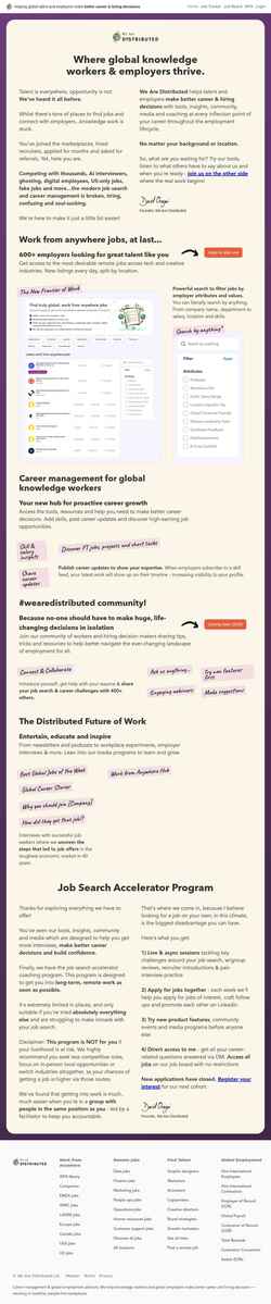 Снимак екрана wearedistributed.org