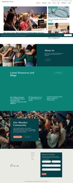 Екранна снимка independentsector.org