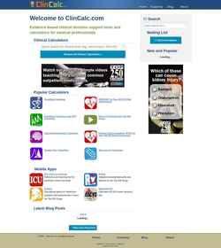 Snímek obrazovky clincalc.com