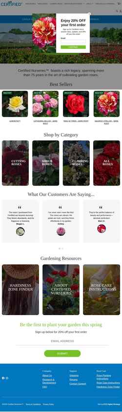 Screenshot www.certifiednurseries.com