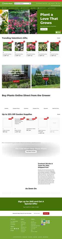 Снимак екрана myperfectplants.com