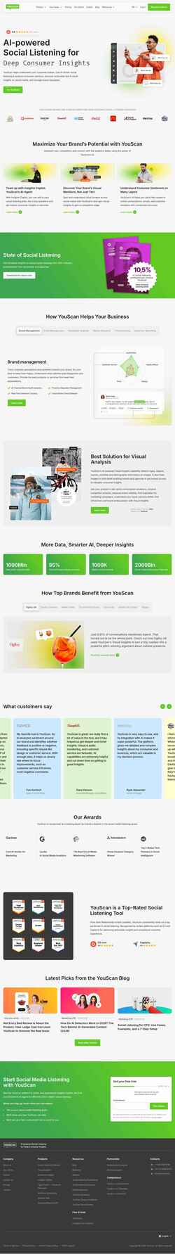 Снимак екрана youscan.io