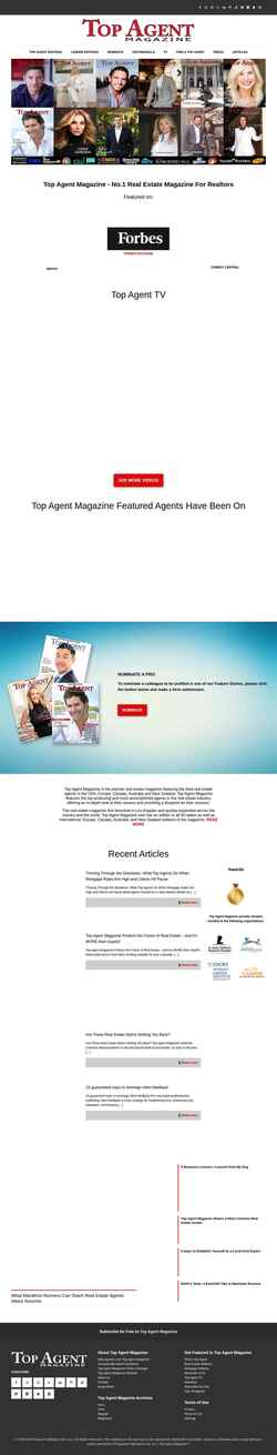 Screenshot topagentmagazine.com