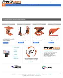 Screenshot prestolifts.com