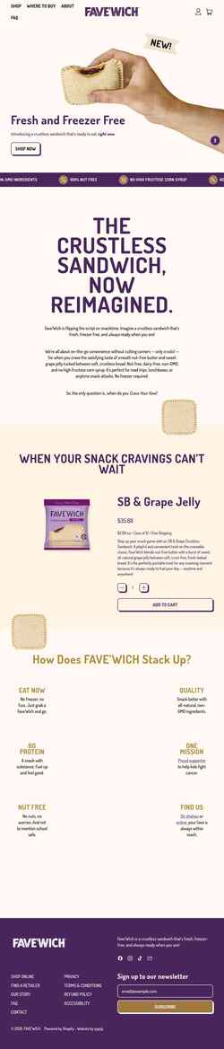 Screenshot favewich.com