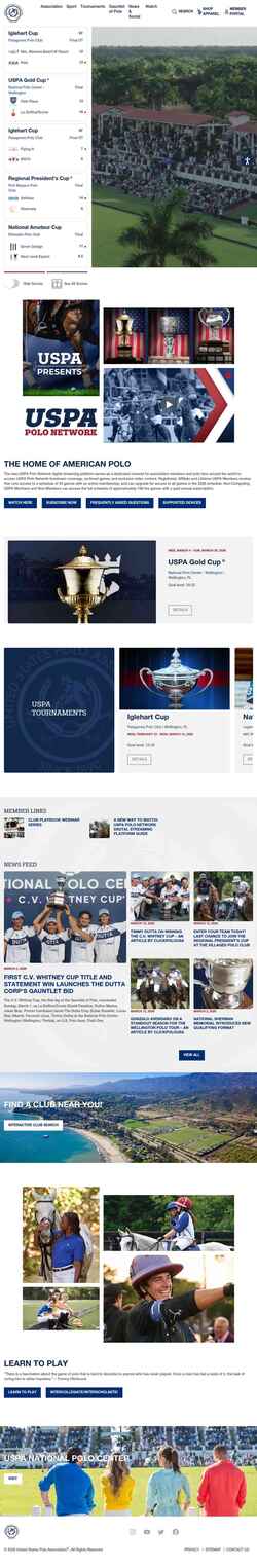 Screenshot www.uspolo.org