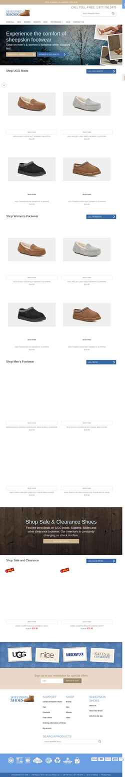 Schermafbeelding sheepskinshoes.com
