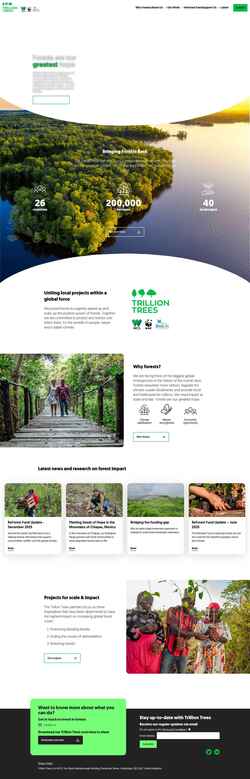 Schermata trilliontrees.org