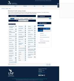 Skjermdump libguides.unf.edu