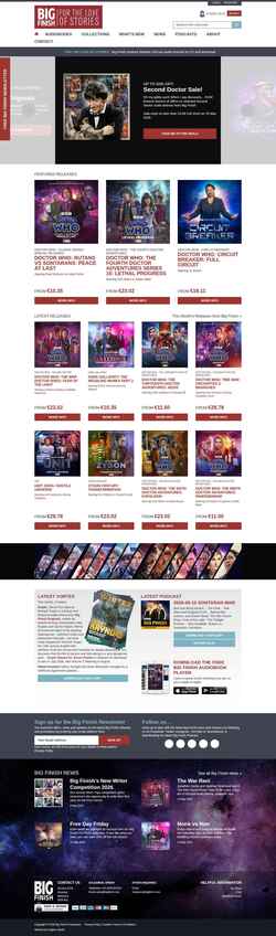 Posnetek zaslona bigfinish.com