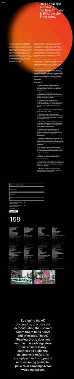 Screenshot uk.landscapearchitectsdeclare.com