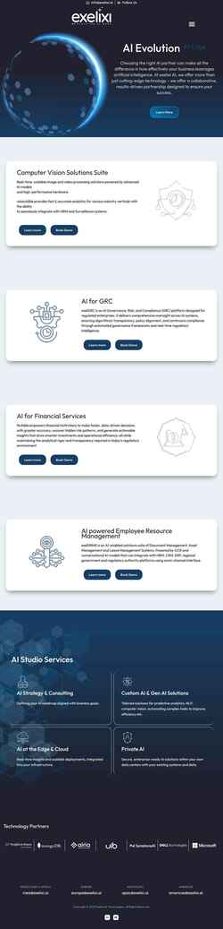 Screenshot exelixi.ai
