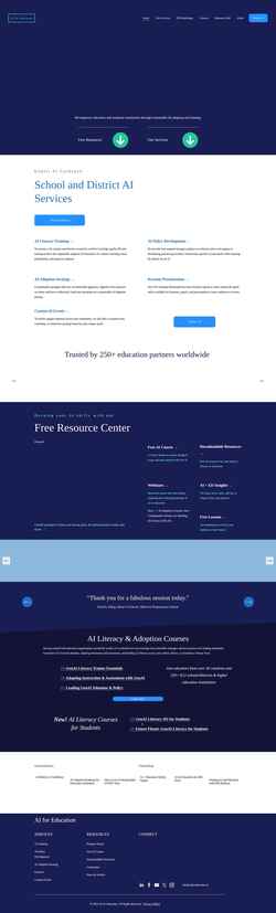 Снимак екрана www.aiforeducation.io
