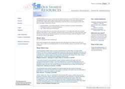 Captura de pantalla www.oursharedresources.com
