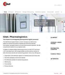 Screenshot pharmalogistics.glatt.com