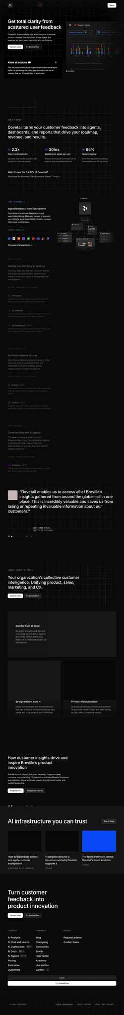 Screenshot dovetail.com