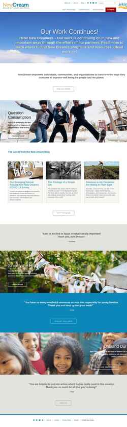 Screenshot newdream.org