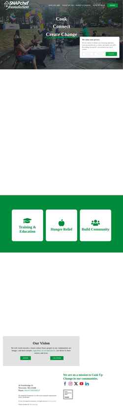 Screenshot snapcheffoundation.org