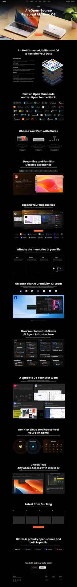 Screenshot www.olares.com