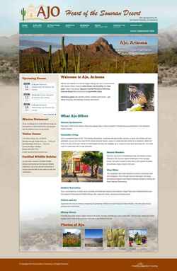 Screenshot www.ajochamber.com