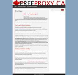 Скриншот www.freeproxy.ca
