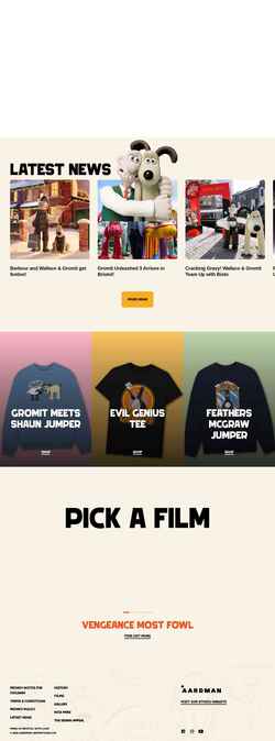 スクリーンショット wallaceandgromit.com