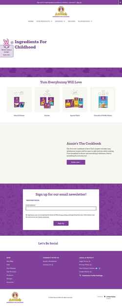 Screenshot www.annies.com
