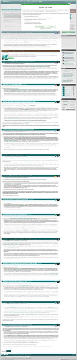 Snímek obrazovky yro.slashdot.org