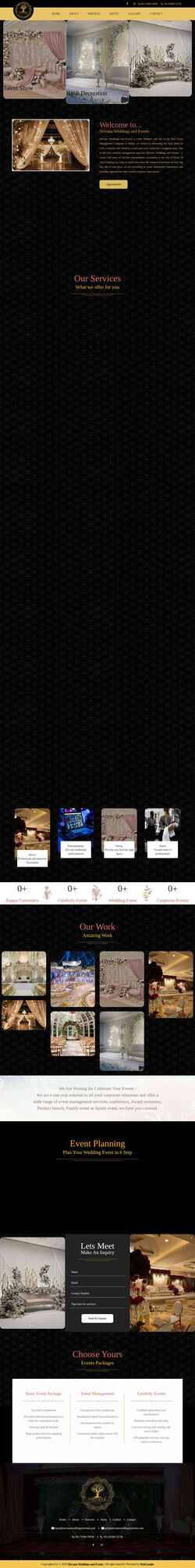 Screenshot nirvanaweddingsnevents.com