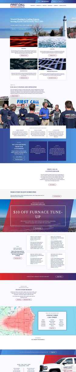 Screenshot www.firstcallheating.com
