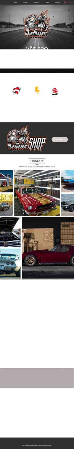 Screenshot www.meanmachinegarage.com
