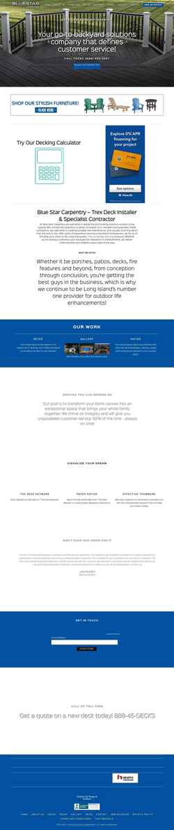 Screenshot bluestarcarpentry.com