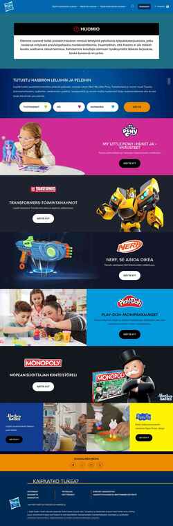 Screenshot products.hasbro.com