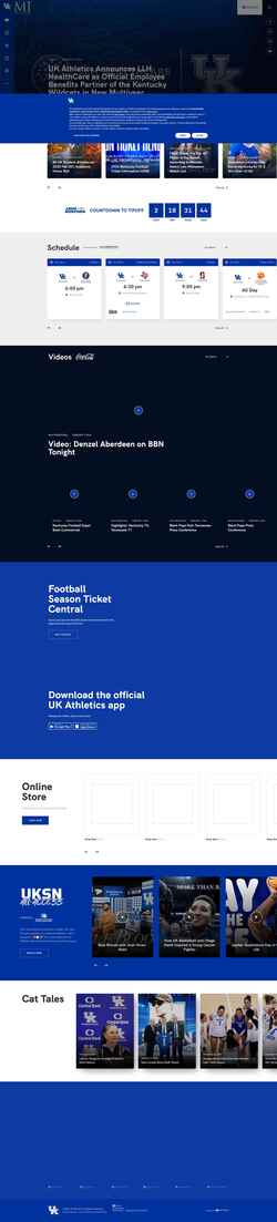 Скриншот ukathletics.com