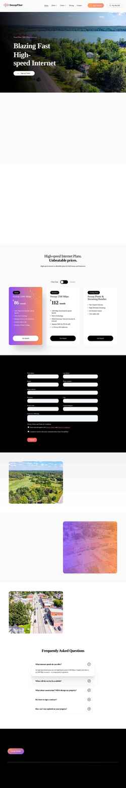 Screenshot swoopfiber.com