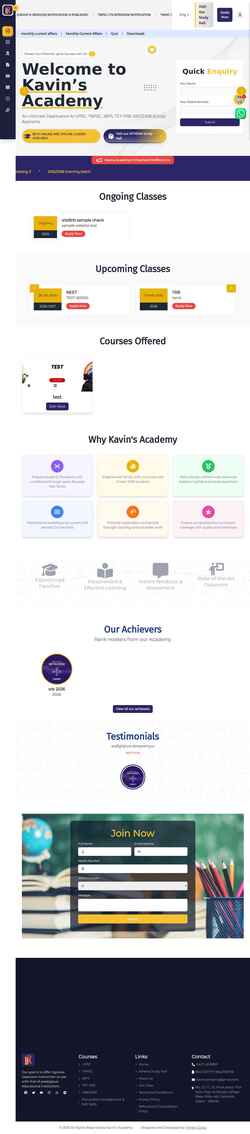 Screenshot kavinsacademy.com