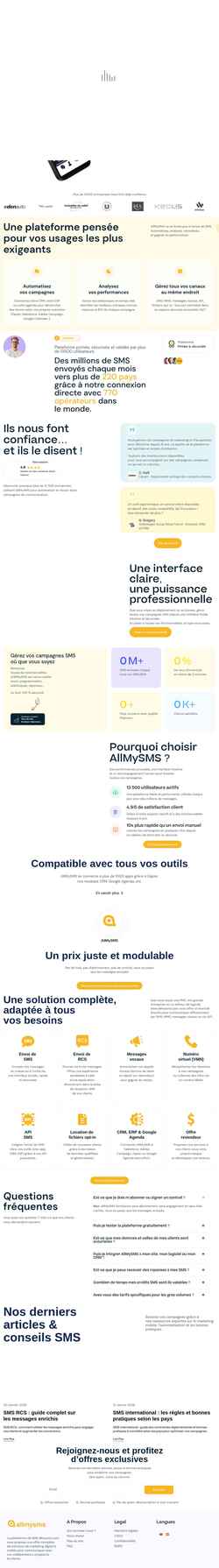 Screenshot www.allmysms.com