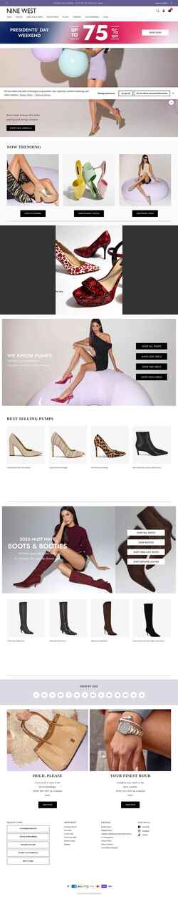 スクリーンショット ninewest.com